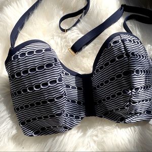 Miss Mandalay | NWT White and Navy Cabana Top